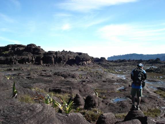 Paisagem de pedras no topo do Monte Roraima, na  Venezuela, em 2007